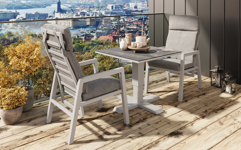 Jamaica balkongsett i hvit - Perfekt til balkonger