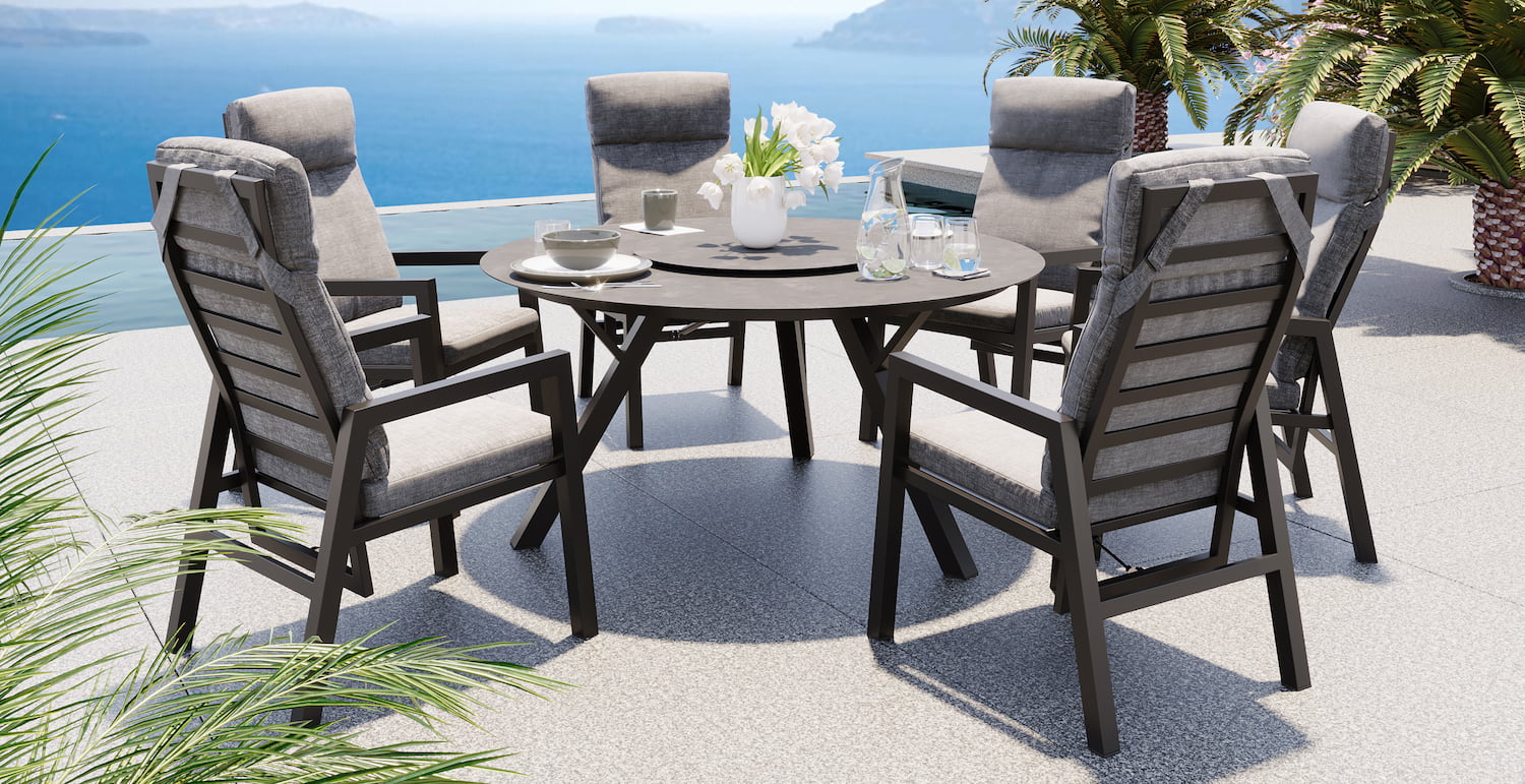 Jamaica rund spisegruppe har meget høy holdbarhet og varer i mange år